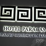 Letreros Luminosos - Logotipo Hotel Paracas retroiiluminado para fachada exterior